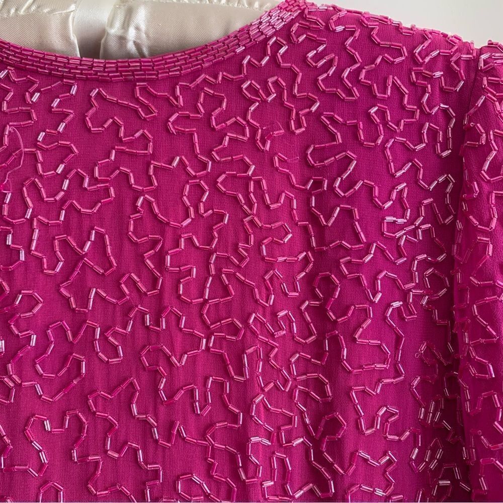 VINTAGE SILK DRESS - Picture 12 of 16